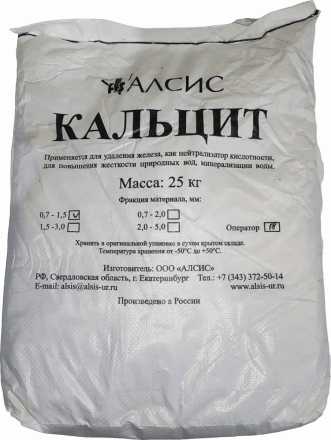 Загрузка Кальцит (фракция 0,7-1,5 мм, 25кг/16,7л)