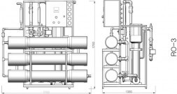 AWT RO-3/8040  - установка обратного осмоса с насосом (до  3 м3/ч )