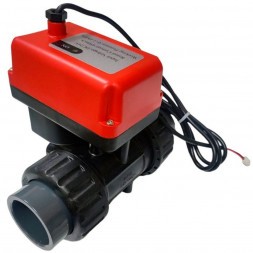 Кран электроприводный Runxin Q931513-32 (24V)PVC (двухходовой)